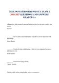NUR 2063 PATHOPHYSIOLOGY EXAM 2 2026-2027 QUESTIONS AND ANSWERS GRADED A&plus;