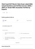 West Coast EMT Block 2 Quiz Exam Latest 2026 Actual Questions and Verified Answers &lpar;2026 &sol; 2027&rpar; A&plus; Grade 100&percnt; Guarantee Verified by Experts