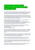COLIBRI REAL ESTATE EXAM QUESTIONS & ACCURATE PASSED SOLUTIONS 100&percnt;
