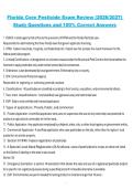 Florida Core Pesticide Exam Review 2026&sol;2027 Study Questions and Correct Answers Complete Certification Preparation Guide