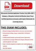 Minnesota Pesticide Applicator Practice Test 2026&ndash;2027 &vert; Category L Mosquito Control Certification Exam Prep &vert; Verified Questions & Answers with Expert Rationales for Licensing Success