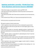 Applying Pesticides Correctly &ndash; Florida Core Test Exam Questions and Correct Answers 2026&sol;2027 Complete Certification Study Guide