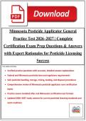 Minnesota Pesticide Applicator Practice Test 2026&ndash;2027 &vert; Category L Mosquito Control Certification Exam Prep &vert; Verified Questions & Answers with Expert Rationales for Licensing Success
