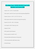 Pass your Physiology &lpar;EEOB 2520 OSU Exams using this package deal solution  2026&sol;2027 Updated