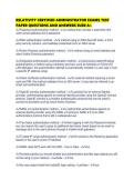 RELATIVITY CERTIFIED ADMINISTRATOR EXAMS TEST PAPER QUESTIONS AND ANSWERS SURE A&period;pdf