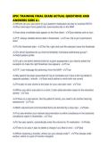 EPIC TRAINING FINAL EXAM ACTUAL QUESTIONS AND ANSWERS SURE A&period;pdf