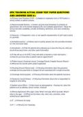 EPIC TRAINING ACTUAL EXAM TEST PAPER QUESTIONS AND ANSWERS SURE A&period;pdf