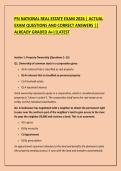 PSI NATIONAL REAL ESTATE EXAM 2026 &vert; ACTUAL &NewLine;EXAM QUESTIONS AND CORRECT ANSWERS &vert;&vert; &NewLine;ALREADY GRADED A&plus;&vert;&vert;LATEST