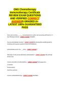ONS -ONCC CHEMOTHERAPY IMMUNOTHERAPY CERTIFICATION REVIEW EXAM QUESTIONS AND VERIFIED CORRECT ANSWERS GRADED A&plus; -LATEST 2026-2027- 100- GUARANTEED PASS&period;docx&NewLine;&NewLine;