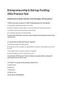 Entrepreneurship & Startup Funding- 2026 Practice Test