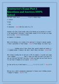 Contractor's Exam Part 1 Questions and Answers 100&percnt; Solved