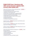 F2000 FiCEP Exam &vert; Questions with &NewLine;100&percnt; Correct Answers &vert; Verified 100&percnt; &NewLine;Correct&vert; Latest Update 2027 &NewLine;