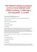 EMT FISDAP Cardiology Examination ACTUAL EXAM 2026&sol;2027 &vert; EMT FISDAP Cardiology &vert; Verified Q&A &vert; Pass Guaranteed - A&plus; Graded