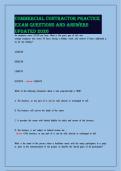 COMMERCIAL CONTRACTOR PRACTICE EXAM QUESTIONS AND ANSWERS UPDATED 2026