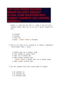 C207 DATA-DRIVEN DECISION&NewLine;MAKING PALATEST 2026&sol;2027&NewLine;ACTUAL EXAM QUESTIONS WITH&NewLine;CORRECT ANSWERS 100&percnt; VERIFIED&NewLine;GRADED A&plus;