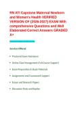 RN ATI Capstone Maternal Newborn and Women-s Health VERIFIED VERSION OF -2026-2027- EXAM With comprehensive Questions and Well Elaborated Correct Answers GRADED A&plus;&period;