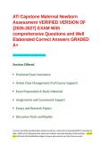 ATI Capstone Maternal Newborn VERSION OF -2026-2027- EXAM With comprehensive Questions and Well Elaborated Correct Answers GRADED A&plus;&period;