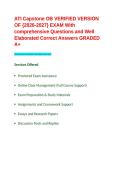 ATI Capstone OB VERIFIED VERSION OF -2026-2027- EXAM With comprehensive Questions and Well Elaborated Correct Answers GRADED A&plus;&period;
