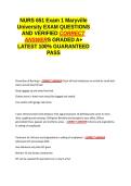 NURS 651 Exam 1 Maryville University EXAM QUESTIONS AND VERIFIED CORRECT ANSWERS GRADED A&plus; -LATEST 2026-2027- 100- GUARANTEED PASS&period;docx&NewLine;&NewLine;