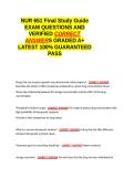 NUR 651 Final Study Guide EXAM QUESTIONS AND VERIFIED CORRECT ANSWERS GRADED A&plus; -LATEST 2026-2027- 100- GUARANTEED PASS&period;docx&NewLine;&NewLine;