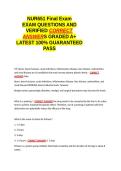 NUR 651 Final EXAM QUESTIONS AND VERIFIED CORRECT ANSWERS GRADED A&plus; -LATEST 2026-2027- 100- GUARANTEED PASS&period;docx&NewLine;&NewLine;