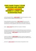 The Social Determinants of Health &semi;NURS 651 Exam 1 Maryville University &semi;NUR651 BRADLEY UNIVERSITY EXAM &semi;NUR 651 Final Study Guide&semi;Nursing 651 Exam1-4&semi;Introduction To Public Health&semi;Public Health Chapter 2 EXAM QUESTIONS AND VERIFIED CORRECT ANSWERS GRADED