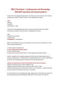 Rasmussen MDC 3 Final Exam Cardiovascular & Hematology Q&A 2026-2027