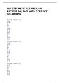 NIH STROKE SCALE GROUP B PATIENT 1-6&vert;&vert; 2026 WITH CORRECT SOLUTIONS