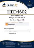 HED4802 Assignment 3 &lpar;ANSWERS&rpar; 2026 - Due 29 July 2026