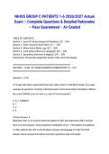 NIHSS GROUP C PATIENTS 1-6 2026&sol;2027 Actual Exam &ndash; Complete Questions & Detailed Rationales &ndash; Pass Guaranteed &ndash; A&plus; Graded
