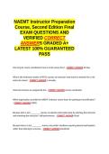 NAEMT Instructor Preparation Course&comma; Second Edition Final Exam EXAM QUESTIONS AND VERIFIED CORRECT ANSWERS GRADED A&plus; -LATEST 2026-2027- 100- GUARANTEED PASS&period;docx&NewLine;&NewLine;