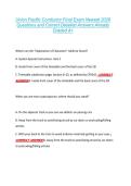 Union Pacific Conductor Final Exam Newest 2026 &NewLine;Questions and Correct Detailed Answers Already &NewLine;Graded A&plus; 