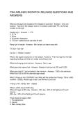 PSA AIRLINES DISPATCH RELEASE QUESTIONS AND ANSWERS