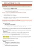 Samenvatting - Sociale Psychologie 