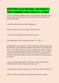 HESI PEDS Exam Questions and Answers &vert;&NewLine;2026 Simplified Cheat Sheet &vert; A&plus; Verified