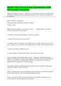 NURS 3510 Final Exam Questions with All Actual Answers&period;