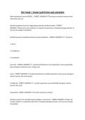 TBS PHASE 1 EXAM QUESTIONS AND ANSWERS
