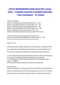 INTUIT BOOKKEEPING EXAM 2026&sol;2027 Actual Exam &ndash; Complete Questions & Detailed Rationales &ndash; Pass Guaranteed &ndash; A&plus; Graded