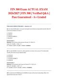 FIN 300 Exam ACTUAL EXAM 2026&sol;2027 &vert; FIN 300 &vert; Verified Q&A &vert; Pass Guaranteed - A&plus; Graded