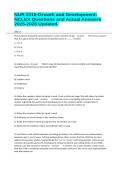 NUR 2310-Growth and Development&colon; NCLEX Questions and Actual Answers 2025-2026 Updated&period;&NewLine;&NewLine;