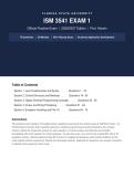ISM 3541 Exam 1 Florida State University Actual Exam 2026&sol;2027 &vert; Complete Exam-Style Questions &vert; 100&percnt; Verified &ndash; Detailed Rationales &ndash; Pass Guaranteed &ndash; A&plus; Graded&NewLine;&NewLine;