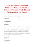 Extron AV Associate Certification Exam ACTUAL EXAM 2026&sol;2027 &vert; Extron AV Associate &vert; Verified Q&A &vert; Pass Guaranteed - A&plus; Graded