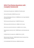 NCLE Test Review Questions with Complete Solutions