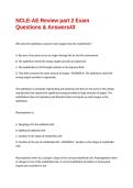 NCLE-AE Review part 2 Exam Questions & Answers