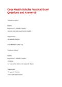 Cope Health Scholar Practical Exam Questions and Answers