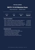 Portage Learning MATH 110 All Modules Exam Actual Exam 2026&sol;2027 &vert; Complete Exam-Style Questions &vert; 100&percnt; Verified &ndash; Detailed Rationales &ndash; Pass Guaranteed &ndash; A&plus; Graded&NewLine;&NewLine;