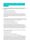 NURS 2500-Acute Exam 2 Study guide Questions with Solved Solutions 2026 Updated&period;