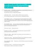 NURS 2500-Health and Illness 1 &lpar;NURS 2500&rpar; DEFINITIONS Test Questions Fully Solved&period;&NewLine;&NewLine;