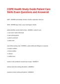COPE Health Study Guide Patient Care Skills Exam Questions and Answers