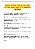 NCCCO RIGGER 2 EXAM 2026&sol;2027 &NewLine;ACTUAL QUESTIONS WITH VERIFIED &NewLine;ANSWERS&period;